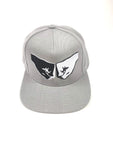 Adult Grey Adjustable Material  Embroidered Cap