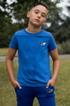 Children's Royal Blue Relaxed Fit cotton Designer T-Shirt